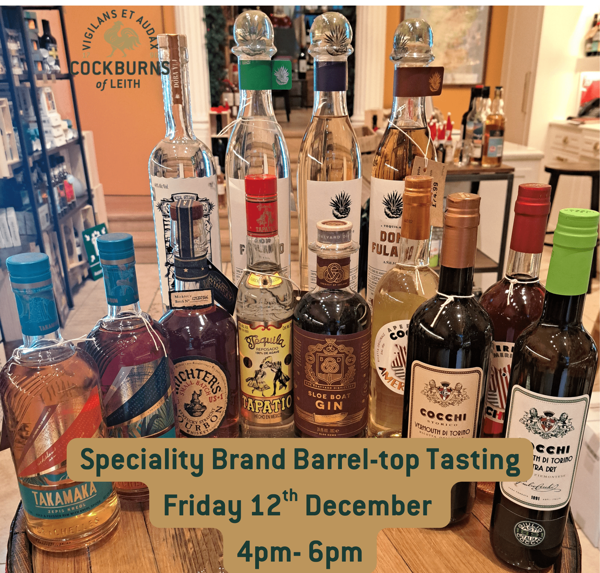 Speciality Brand Barrel-top Tasting Friday 12th december 4pm- 6pm