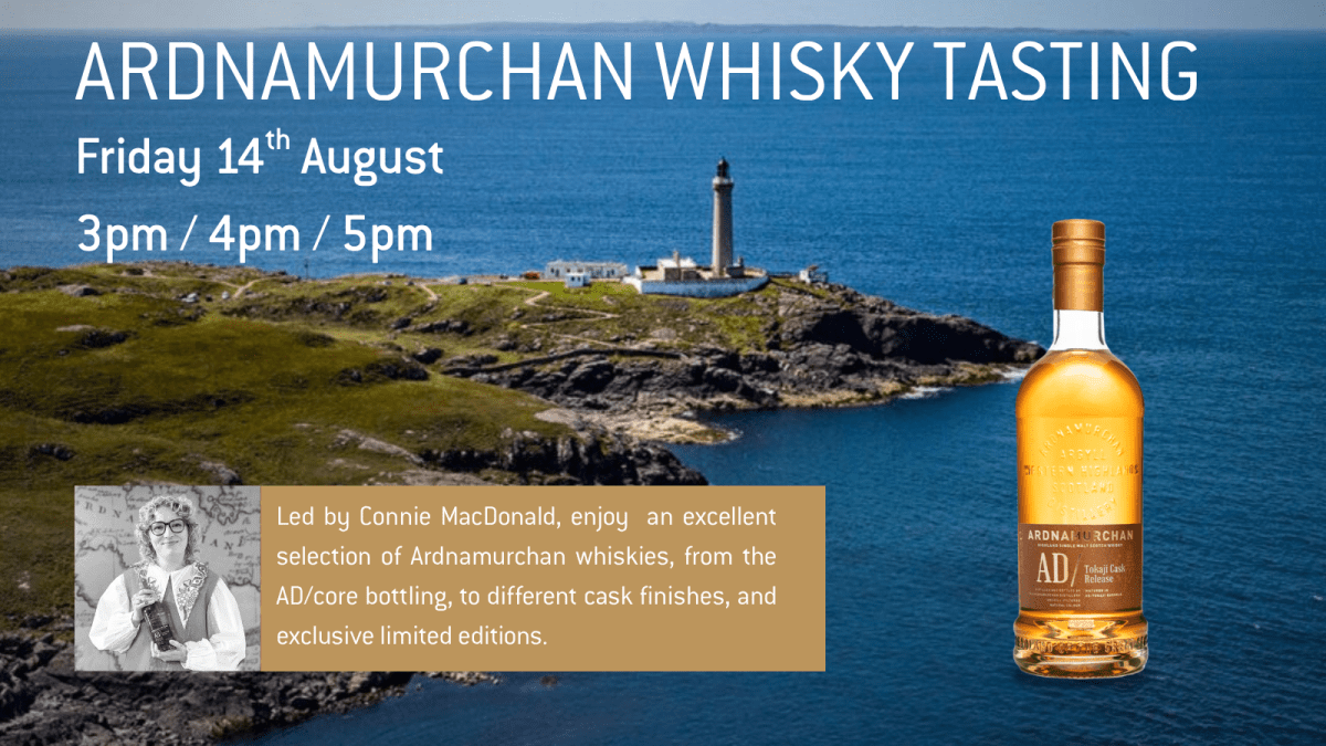 Whisky Tasting at Cockburns of Leith Edinburgh New Town Ardnamurchan Distillery Whiskies