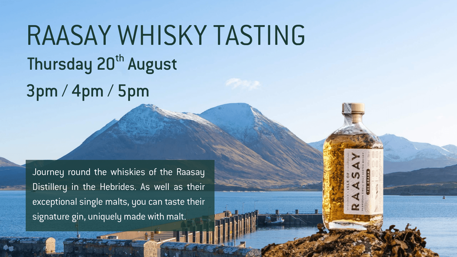 Whisky Tasting at Cockburns of Leith Edinburgh New Town Raasay Distillery Whiskies