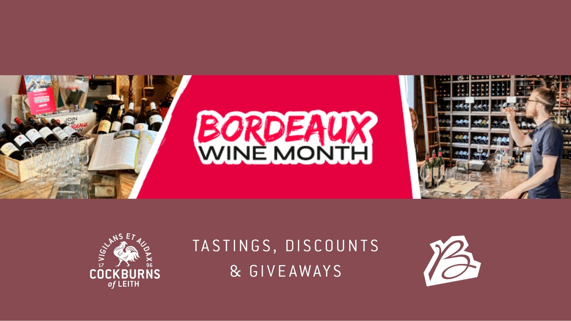 Bordeaux Wine Month at Cockburns of Leith wine and spirit merchants Edinburgh New Town